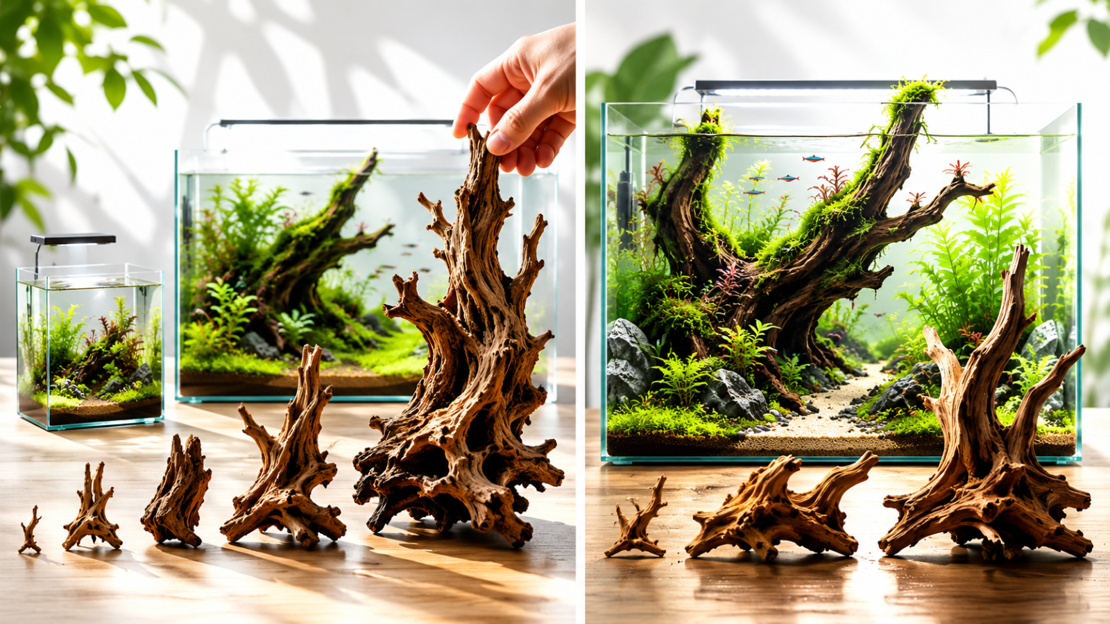 Driftwood Size Guide for Nano and Desktop Tanks (Under 20 Gallons)
