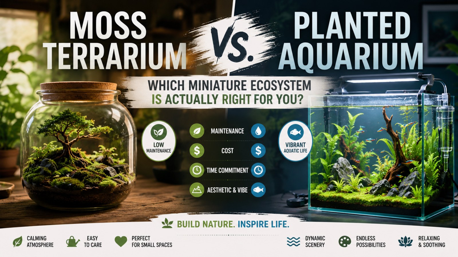 Moss Terrarium vs. Planted Aquarium: Which Miniature Ecosystem Is Actually Right for You?